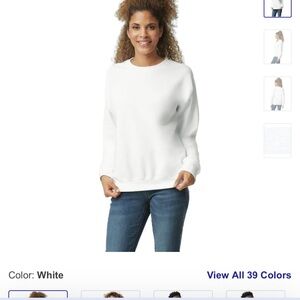 White crewneck plain Sweatshirt